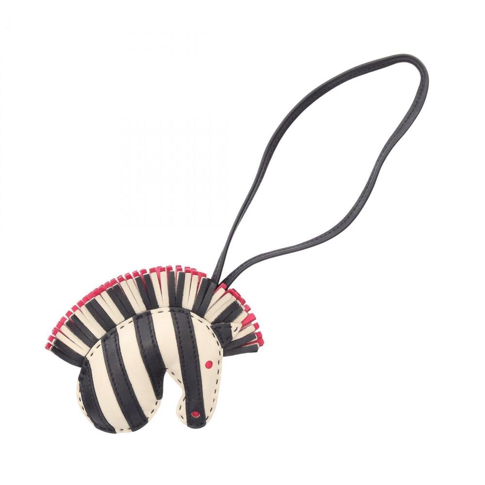 Hermes GG Savannah Cle Rose Mexico Charm Accessory Agneau Milo Women's Black ...